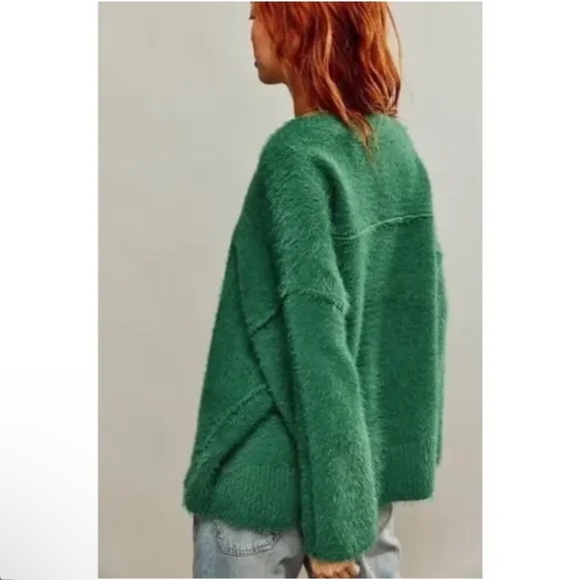 Free People Harrison Bunny Fuzzy Pullover Crewneck Sweater - Picture 6 of 11